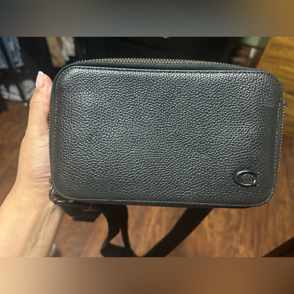 Coach Red and Black Leather Bag